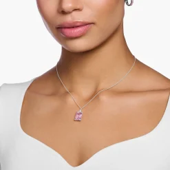 Women THOMAS SABO Necklaces-Necklace with pink and white stones silver