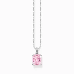 Women THOMAS SABO Necklaces|925 Silver-Necklace with pink stone silver