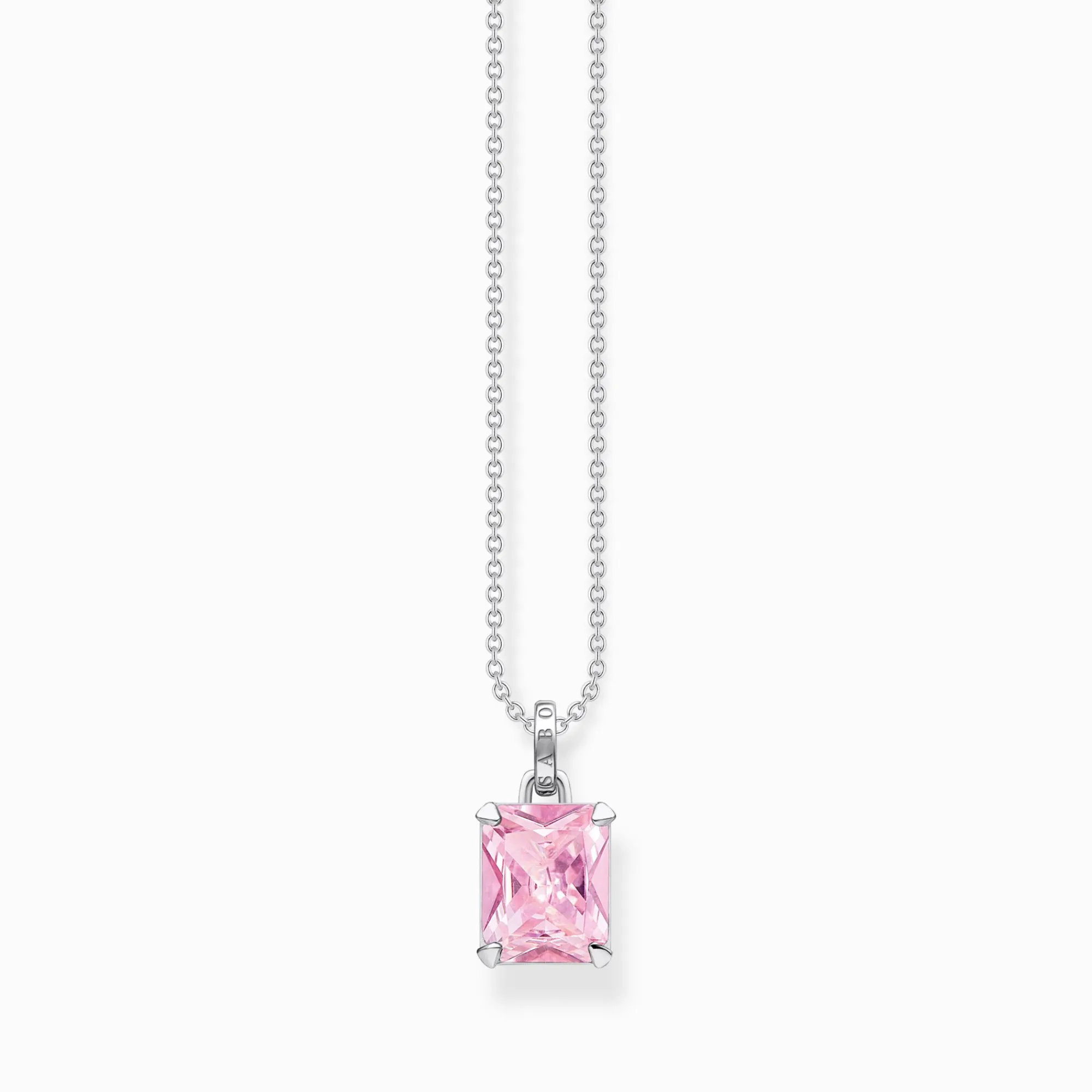 Women THOMAS SABO Necklaces|925 Silver-Necklace with pink stone silver