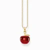 Women THOMAS SABO Necklaces-Necklace with red apple gold plated