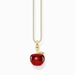 Women THOMAS SABO Necklaces-Necklace with red apple gold plated