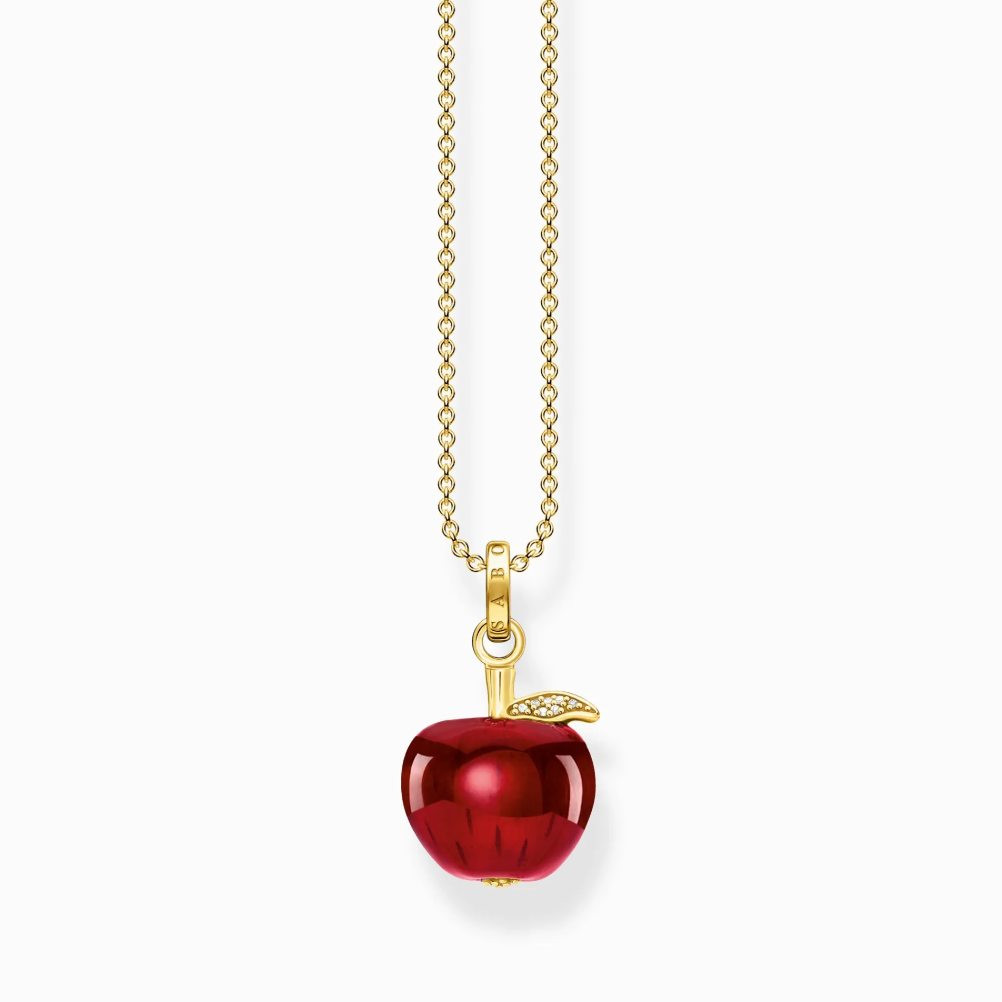 Women THOMAS SABO Necklaces-Necklace with red apple gold plated