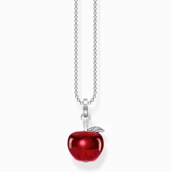 Women THOMAS SABO Necklaces-Necklace with red apple silver