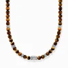 THOMAS SABO Necklaces & Chains|925 Silver-Necklace with tiger's eye beads silver