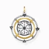 Women THOMAS SABO Pendants|Pendants-Pendant amulet elements of nature black-gold