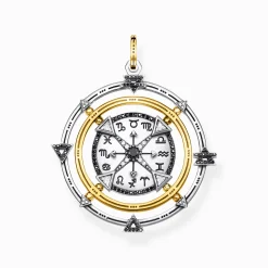 Women THOMAS SABO Pendants|Pendants-Pendant amulet elements of nature black-gold