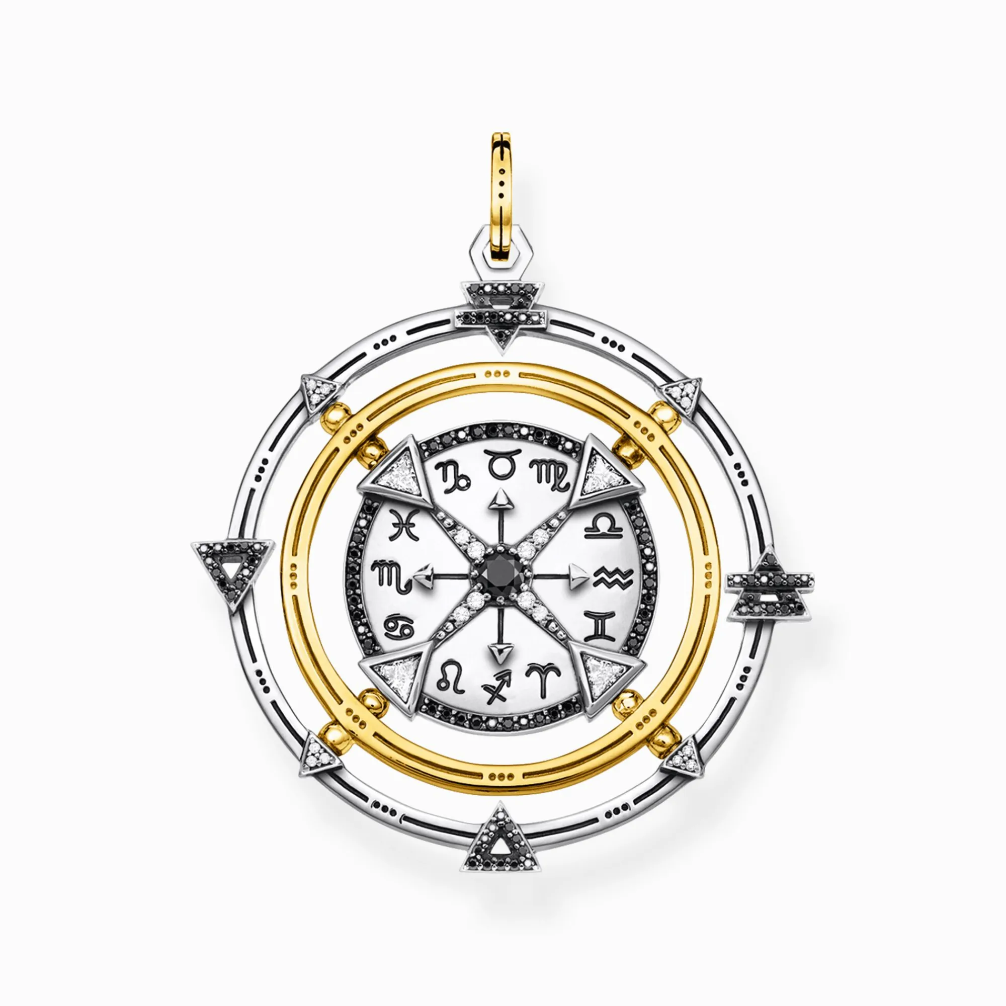 Women THOMAS SABO Pendants|Pendants-Pendant amulet elements of nature black-gold
