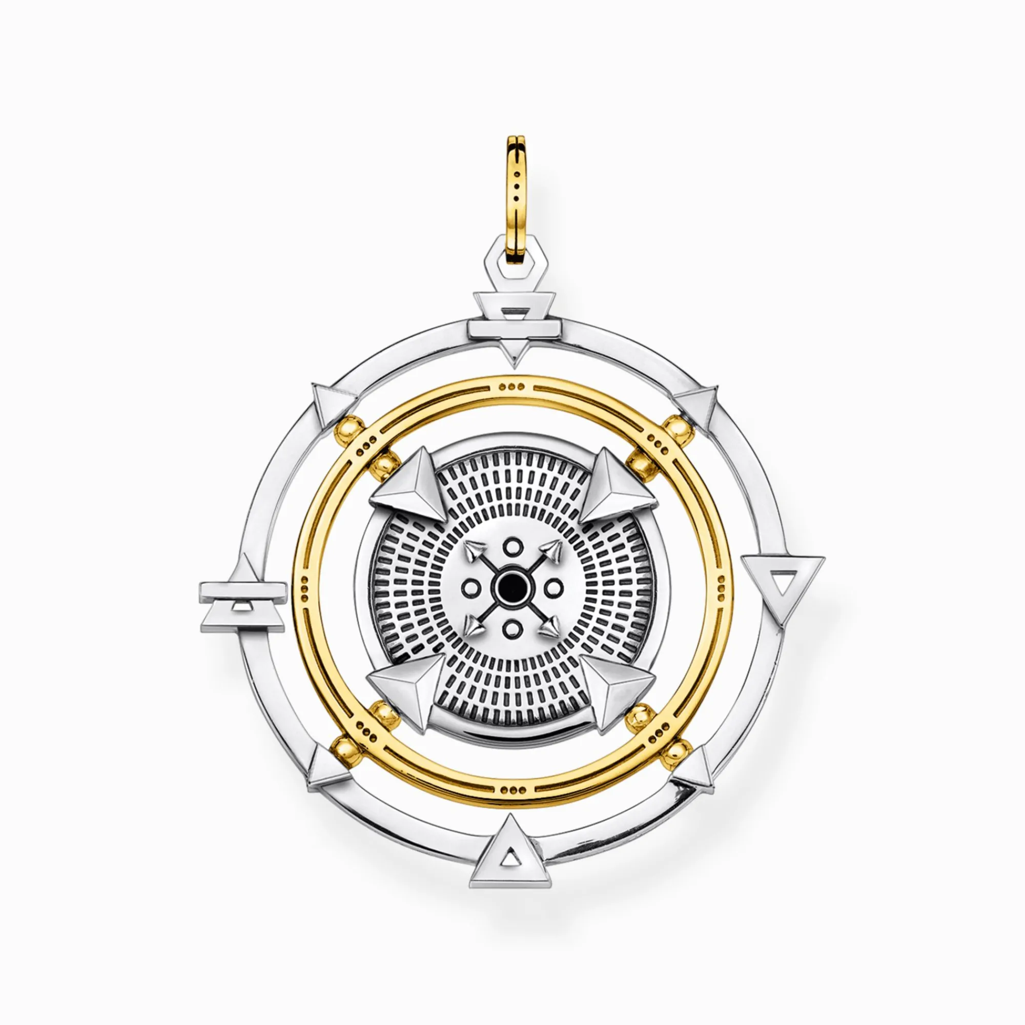 Women THOMAS SABO Pendants|Pendants-Pendant amulet elements of nature black-gold