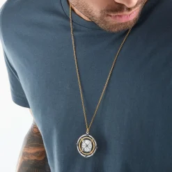 Women THOMAS SABO Pendants|Pendants-Pendant amulet elements of nature black-gold