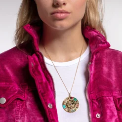 Women THOMAS SABO Pendants|18-Carat Gold-Plating - 925 Silver-Pendant amulet magical lucky symbols