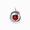 Women THOMAS SABO Pendants-Pendant apple with snake silver