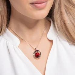 Women THOMAS SABO Pendants-Pendant apple with snake silver