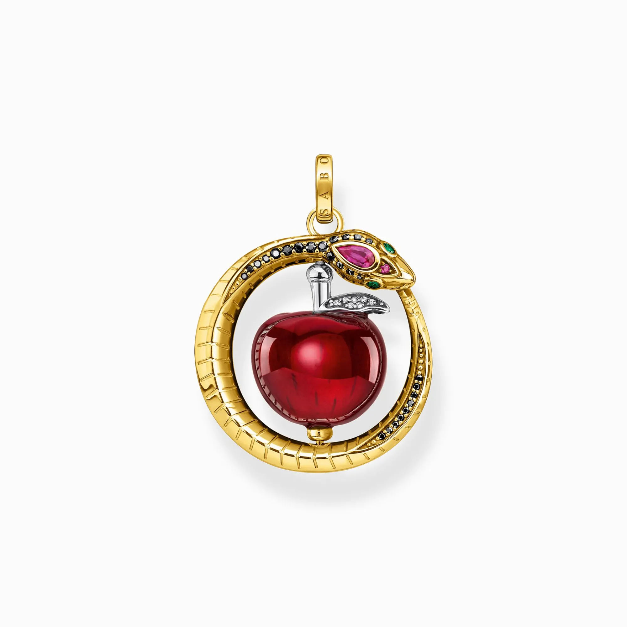Women THOMAS SABO Pendants|18-Carat Gold-Plating - 925 Silver-Pendant apple with snake gold