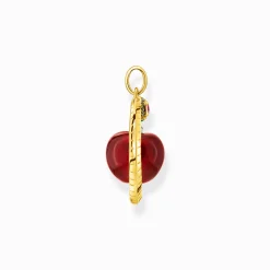 Women THOMAS SABO Pendants|18-Carat Gold-Plating - 925 Silver-Pendant apple with snake gold