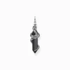 Women THOMAS SABO Pendants|Pendants-Pendant blackened onyx with snake