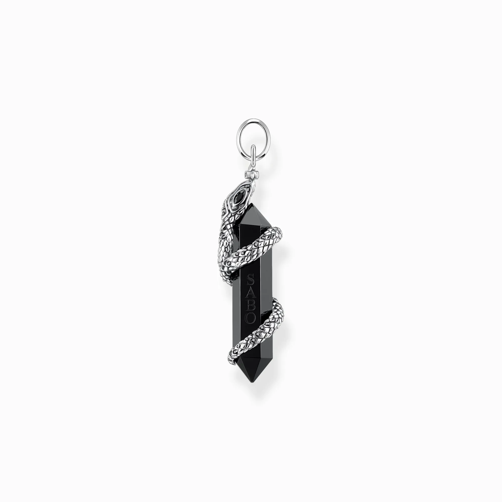 Women THOMAS SABO Pendants|Pendants-Pendant blackened onyx with snake