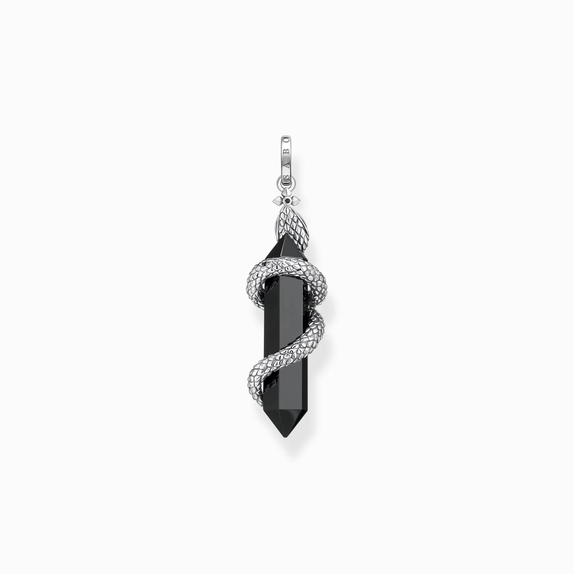 Women THOMAS SABO Pendants|Pendants-Pendant blackened onyx with snake