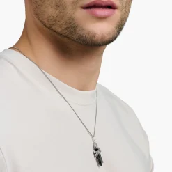 Women THOMAS SABO Pendants|Pendants-Pendant blackened onyx with snake