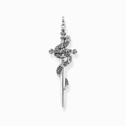 Women THOMAS SABO Pendants|Pendants-Pendant blackened sword with snake