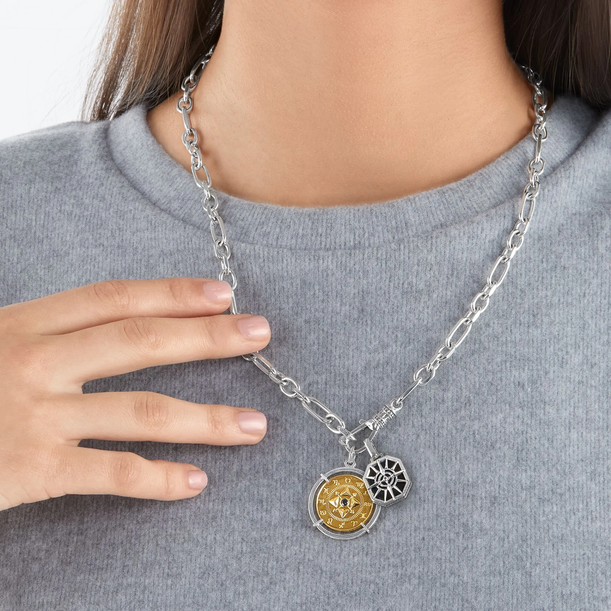 Women THOMAS SABO Pendants|Pendants-Pendant compass star black