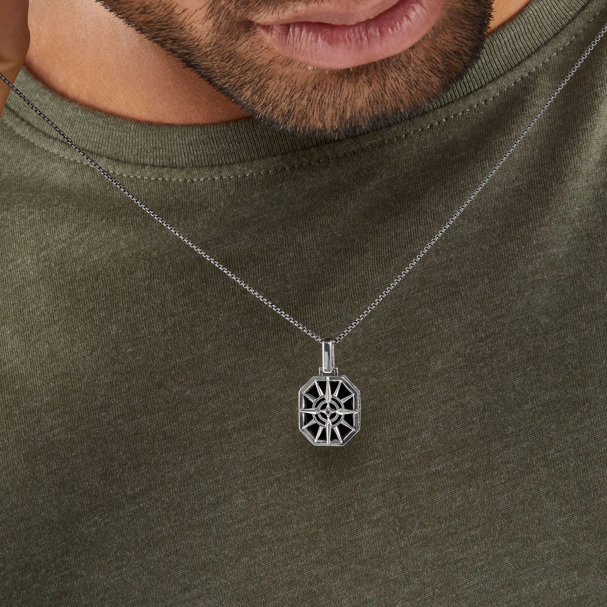 Women THOMAS SABO Pendants|Pendants-Pendant compass star black