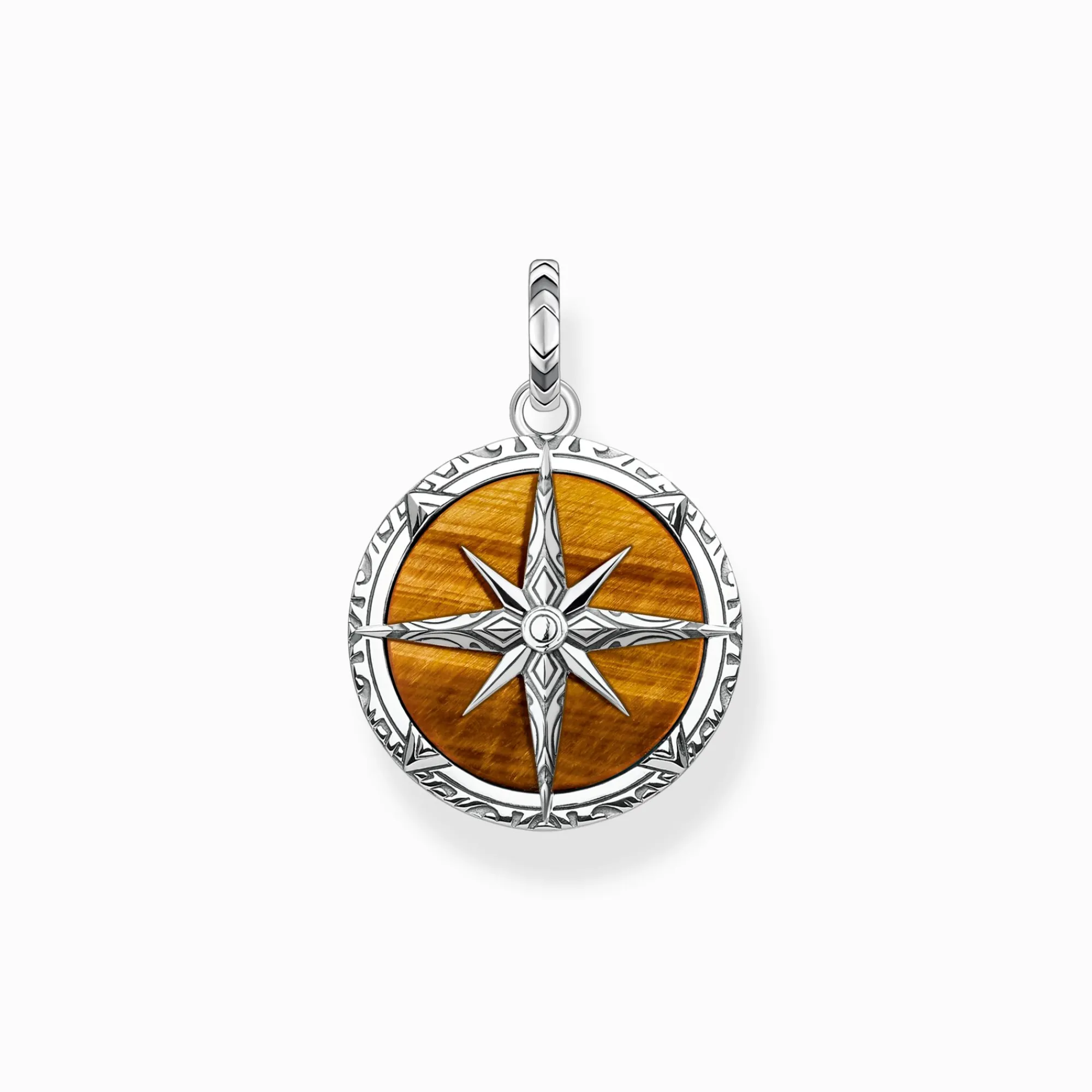 Women THOMAS SABO Pendants|Pendants-Pendant compass tiger‘s eye