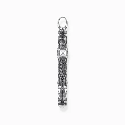 Women THOMAS SABO Pendants|Pendants-Pendant cross black stones silver
