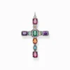 Women THOMAS SABO Necklaces|Pendants-Pendant cross colourful stones