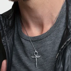 Women THOMAS SABO Pendants|Pendants-Pendant cross of life ankh with scarab