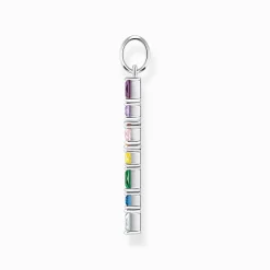 Women THOMAS SABO Necklaces|Pendants-Pendant cross with colourful stones silver