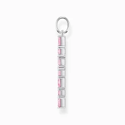 Women THOMAS SABO Necklaces|Pendants-Pendant cross with pink stones silver