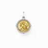 Women THOMAS SABO Pendants|18-Carat Gold-Plating - 925 Silver-Pendant faith, love, hope