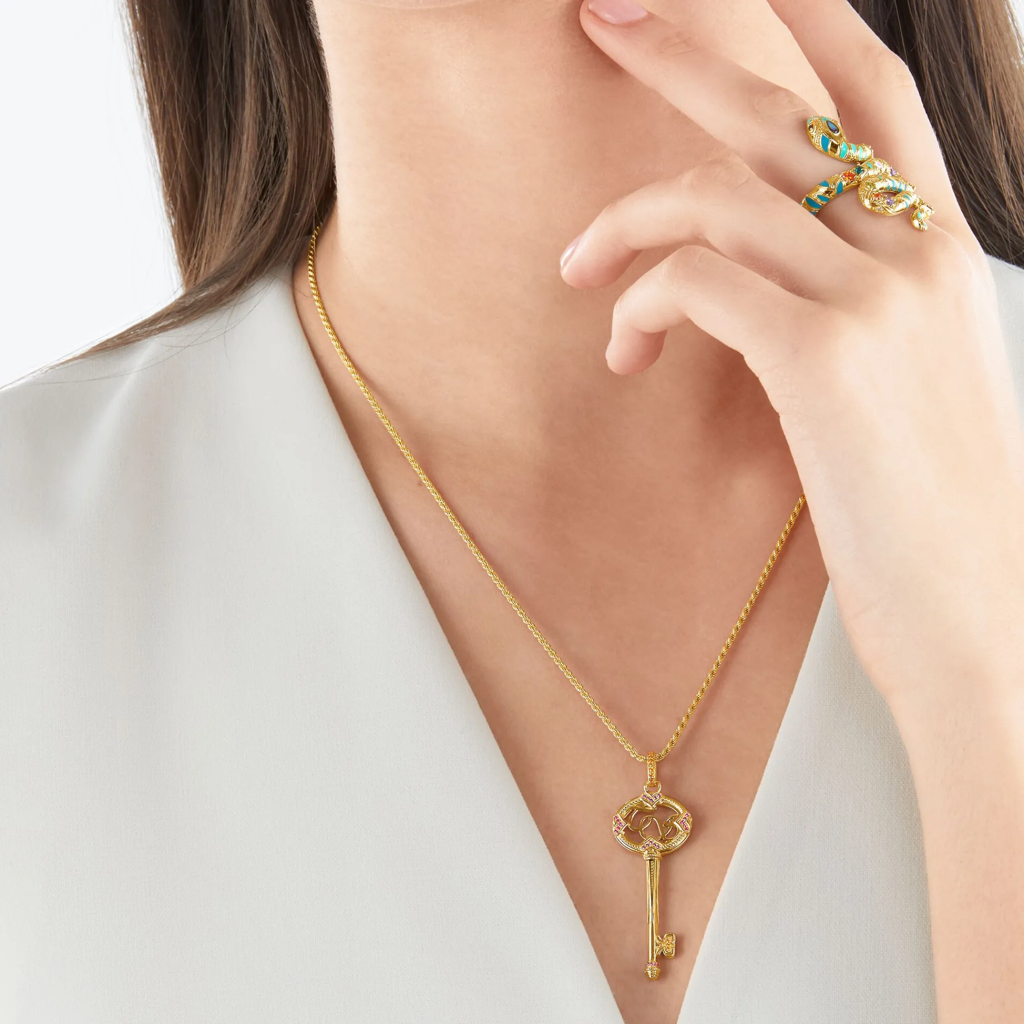 Women THOMAS SABO Pendants-Pendant key gold
