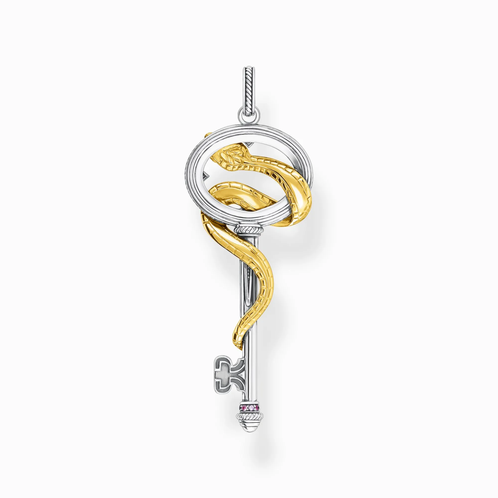 Women THOMAS SABO Pendants-Pendant key with snake gold