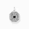 Women THOMAS SABO Pendants|Pendants-Pendant lucky charm with black onyx silver