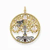 Women THOMAS SABO Pendants|18-Carat Gold-Plating - 925 Silver-Pendant Tree of Love gold raven