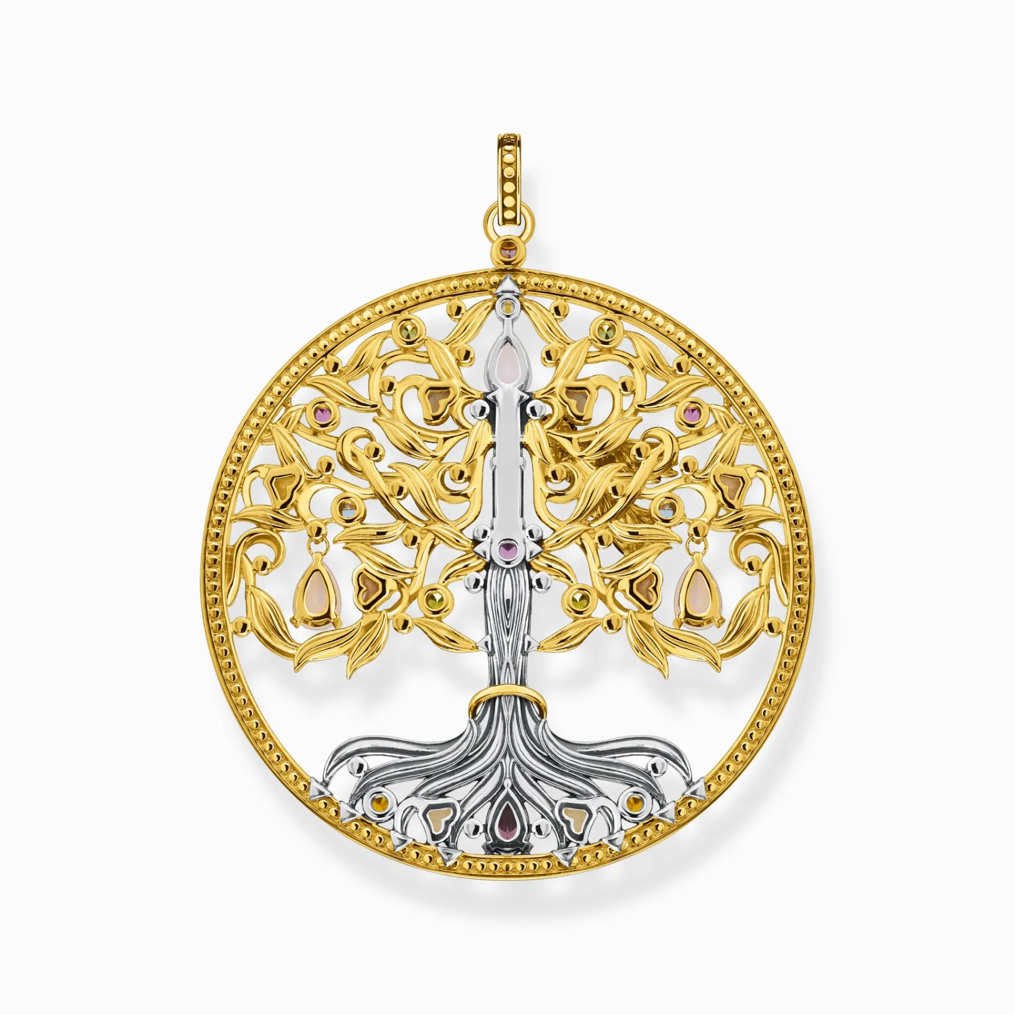 Women THOMAS SABO Pendants|18-Carat Gold-Plating - 925 Silver-Pendant Tree of Love gold raven