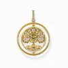 Women THOMAS SABO Pendants-Pendant Tree of Love gold colourful stones