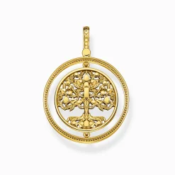Women THOMAS SABO Pendants-Pendant Tree of Love gold colourful stones