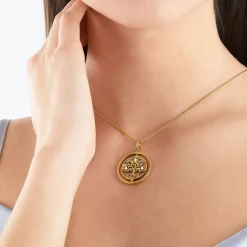Women THOMAS SABO Pendants-Pendant Tree of Love gold colourful stones
