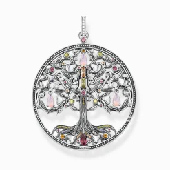 Women THOMAS SABO Pendants-Pendant Tree of Love silver colourful stones