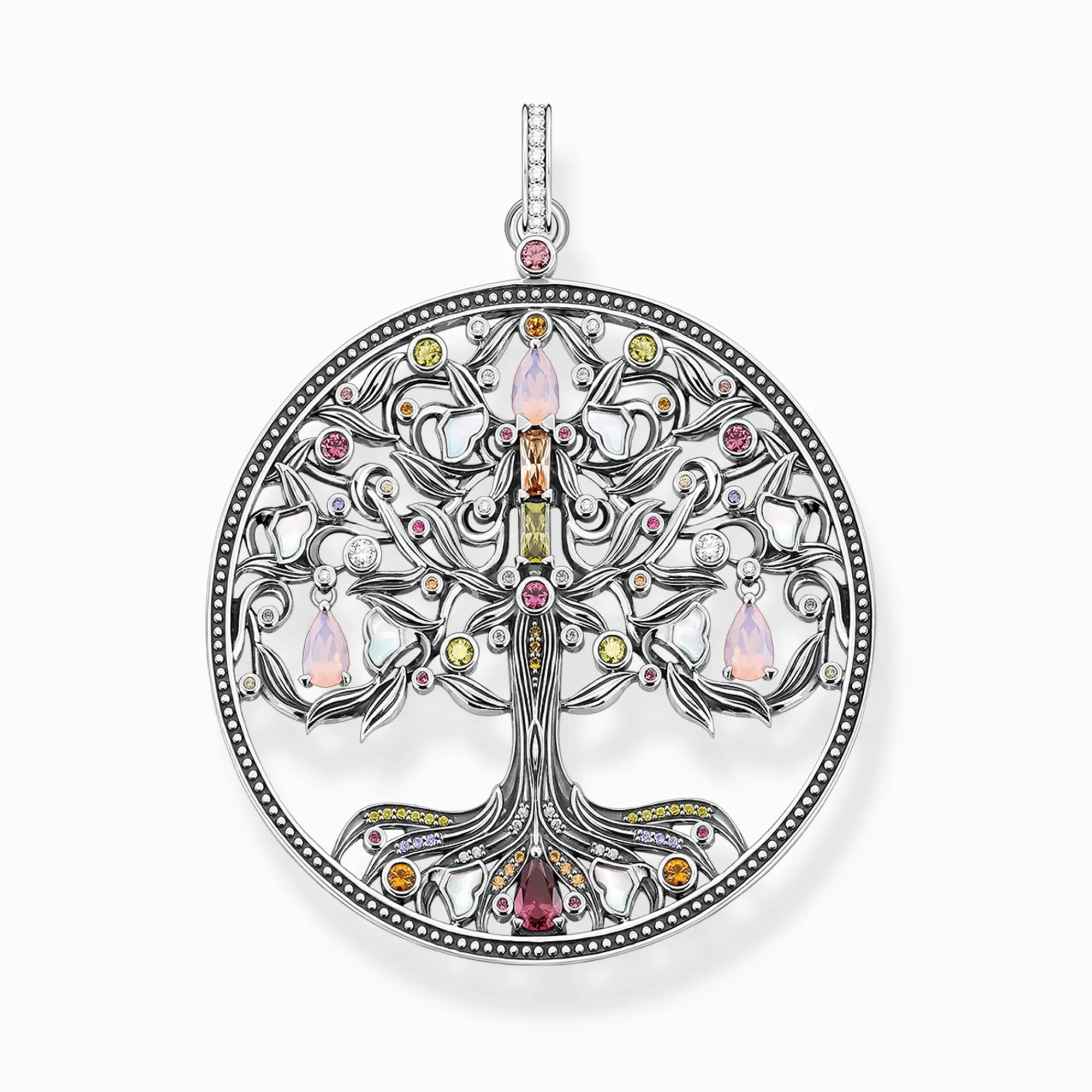 Women THOMAS SABO Pendants-Pendant Tree of Love silver colourful stones