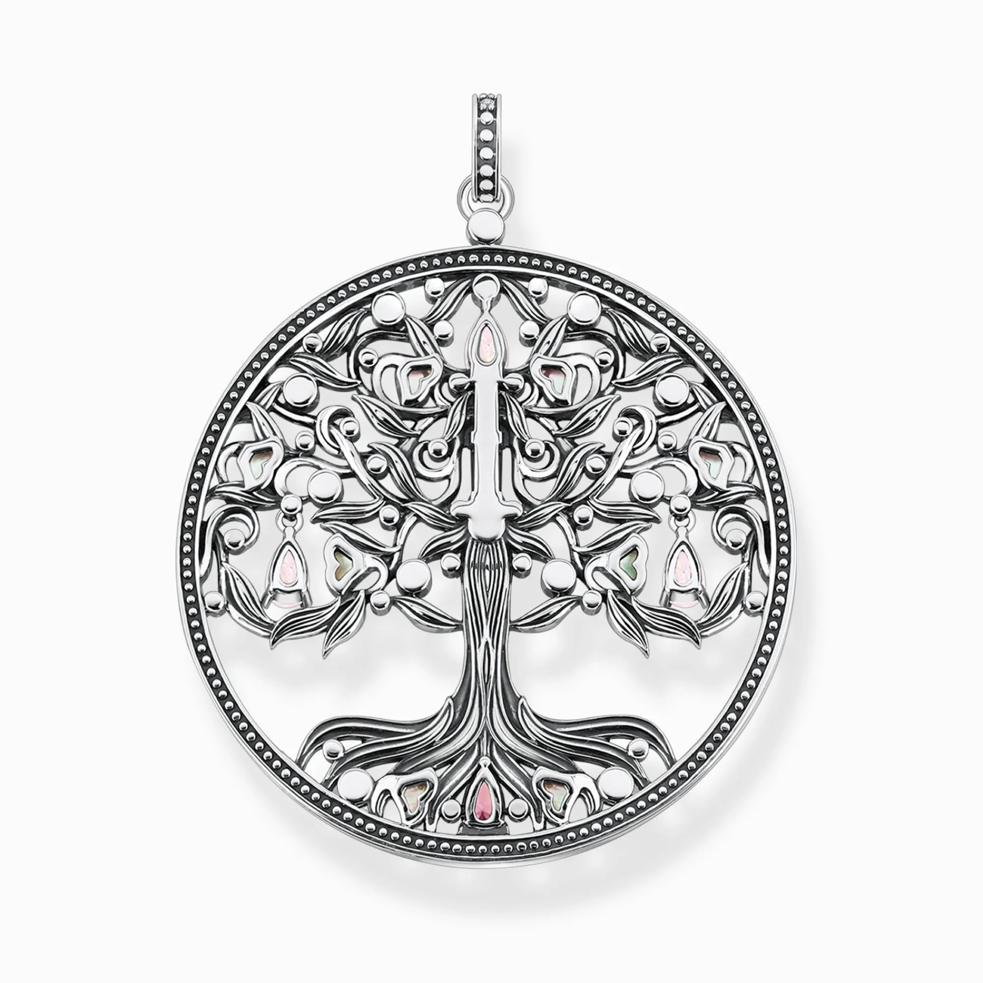 Women THOMAS SABO Pendants-Pendant Tree of Love silver colourful stones