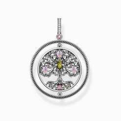 Women THOMAS SABO Pendants-Pendant Tree of Love silver colourful stones