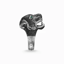 Women THOMAS SABO Rings|Rings-Ring Black Cat