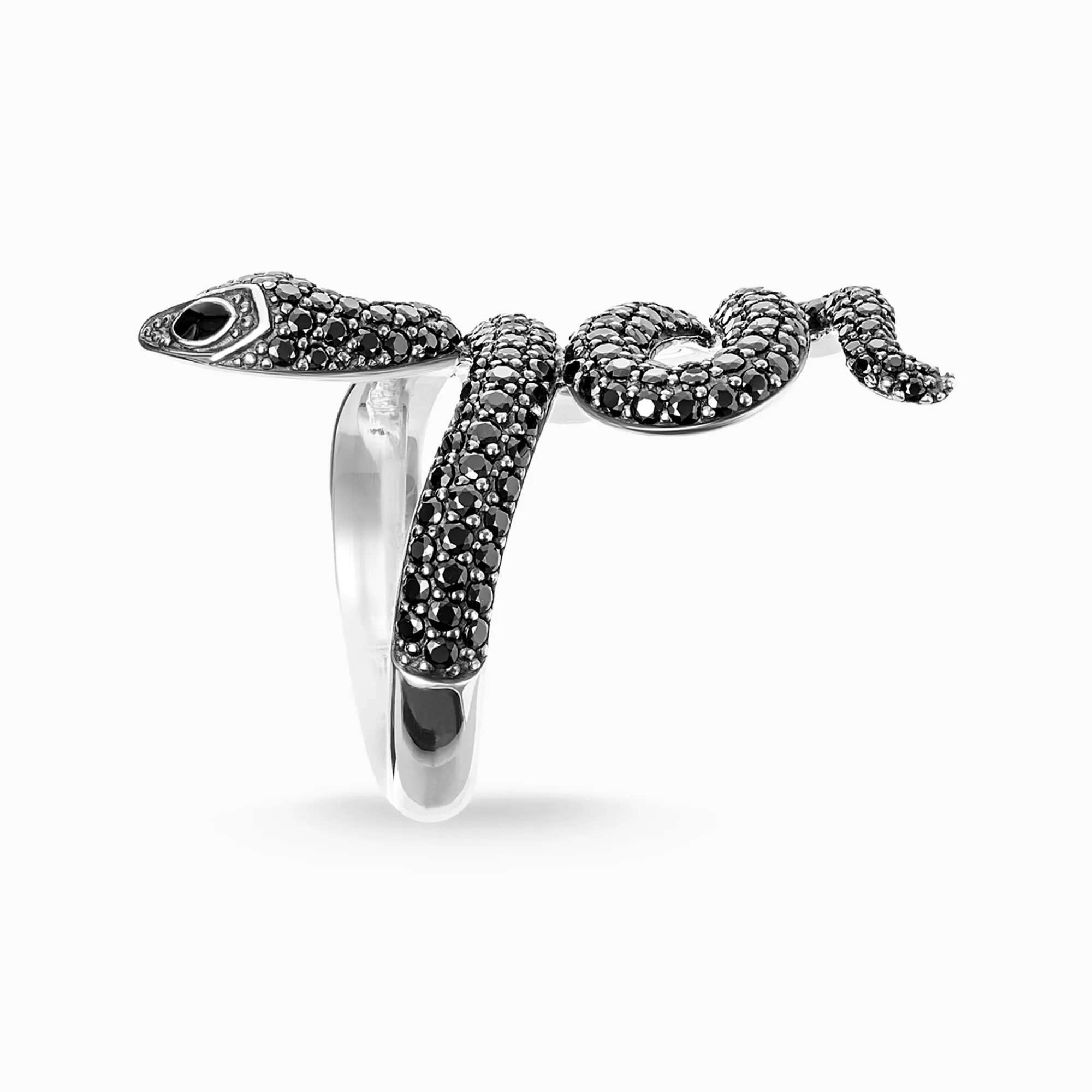 Women THOMAS SABO Rings-Ring black snake pavé
