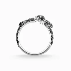 Women THOMAS SABO Rings-Ring black snake pavé