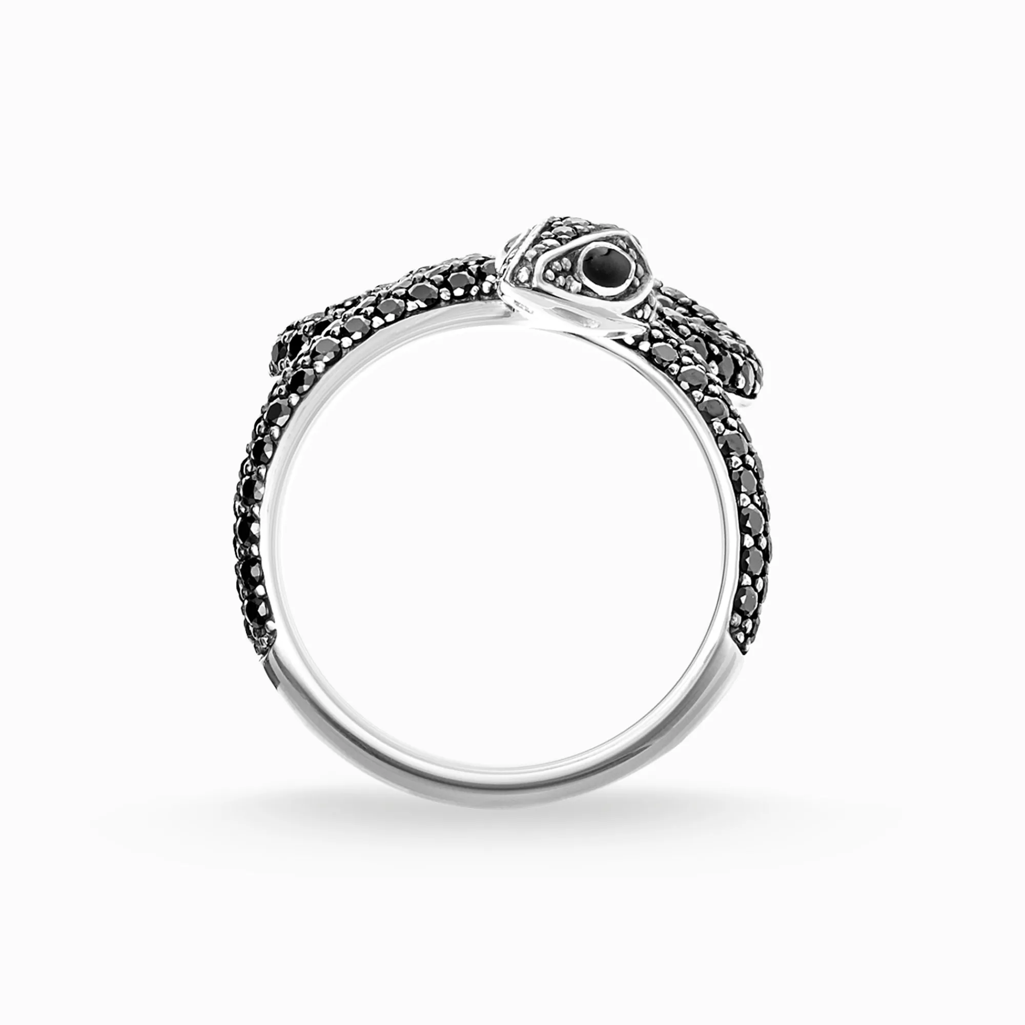 Women THOMAS SABO Rings-Ring black snake pavé