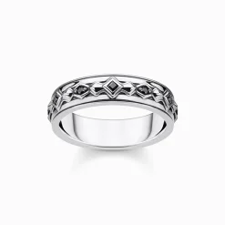 Women THOMAS SABO Rings|Rings-Ring black stones, silver