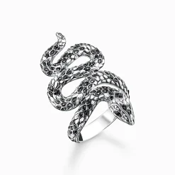 Women THOMAS SABO Rings|Rings-Ring blackened snake